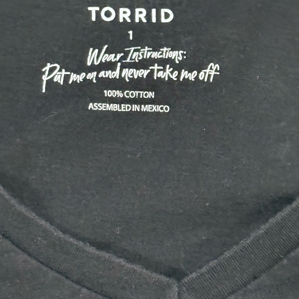 TORRID Black Country Outlaw Women's Top Size 1 V-Neck - Picture 4 of 5